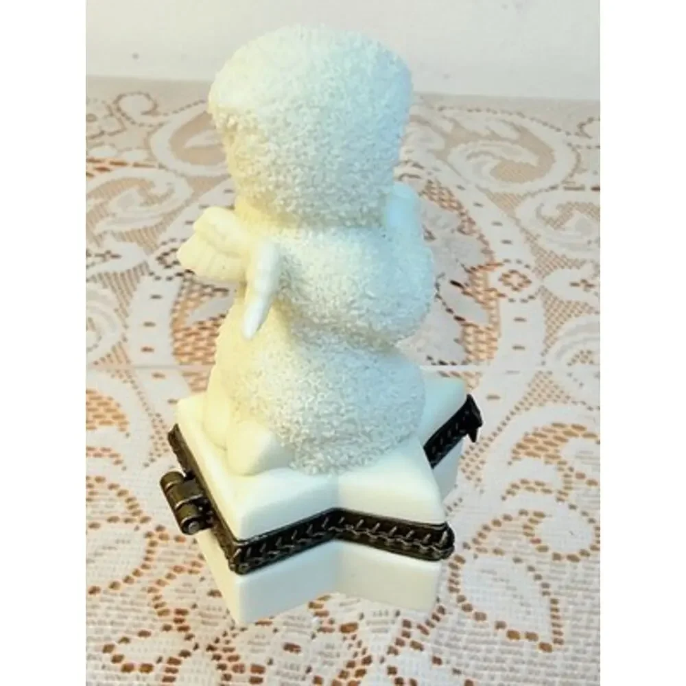 Department 56 Sweet Dreams Star Angel Jewelry Box, White, Lidded Ceramic/Metal